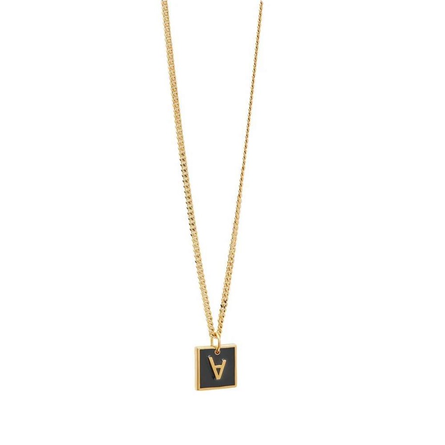 Accessories * | A.P.C. A Plaque Necklace