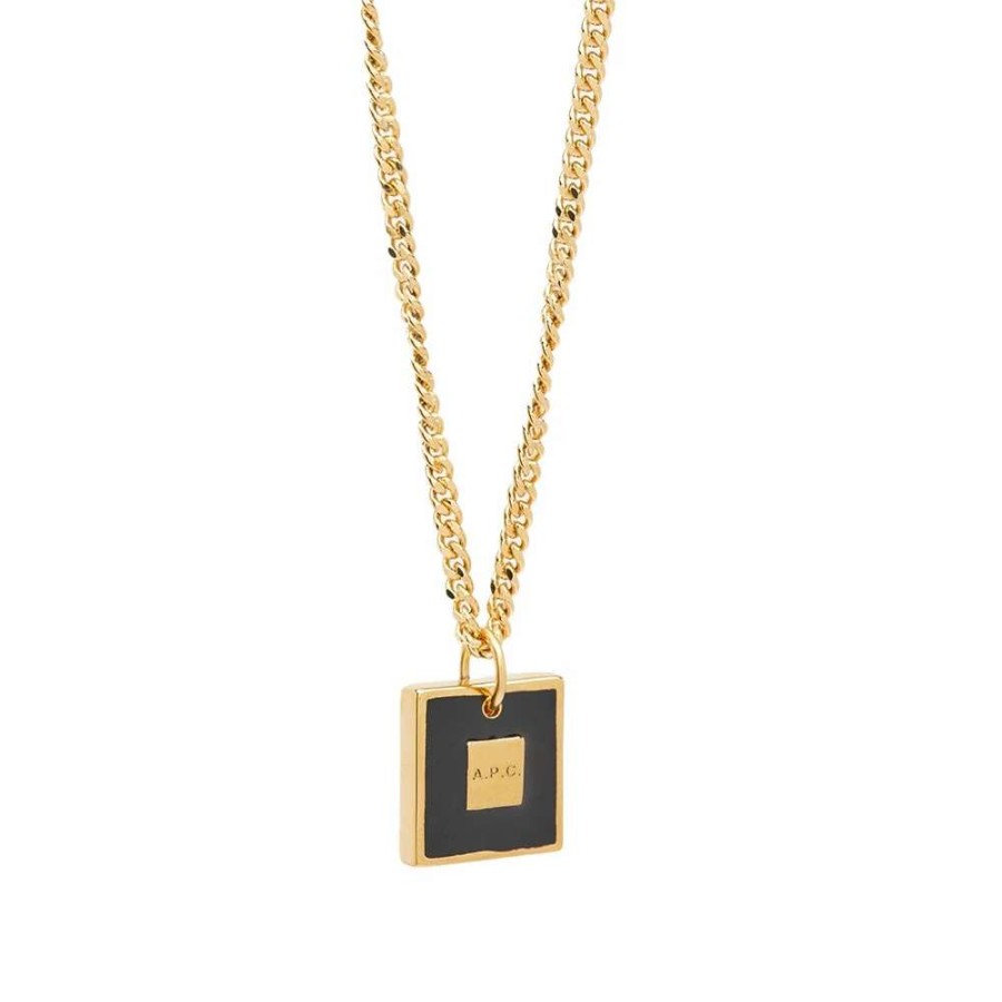 Accessories * | A.P.C. A Plaque Necklace