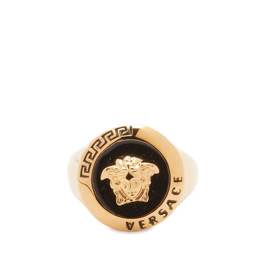 Accessories * | Versace Logo Medusa Signet Ring