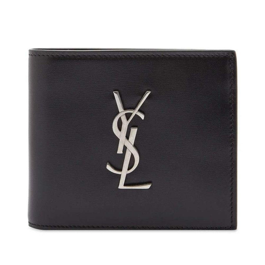 Accessories * | Saint Laurent Ysl Metal Logo East West Billfold Wallet