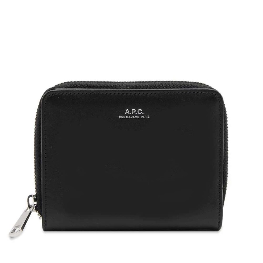 Accessories * | A.P.C. Emmanuel Zip Wallet