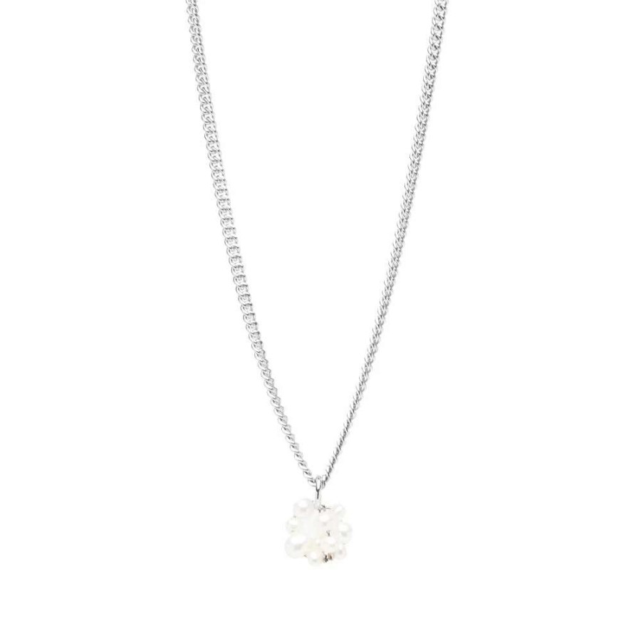 Accessories * | Completedworks Silver And Pearls Necklace