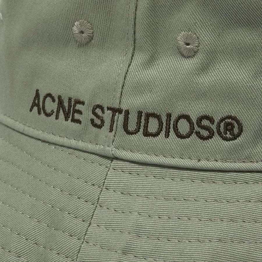 Accessories * | Acne Studios Brimmo Twill Logo Bucket Hat