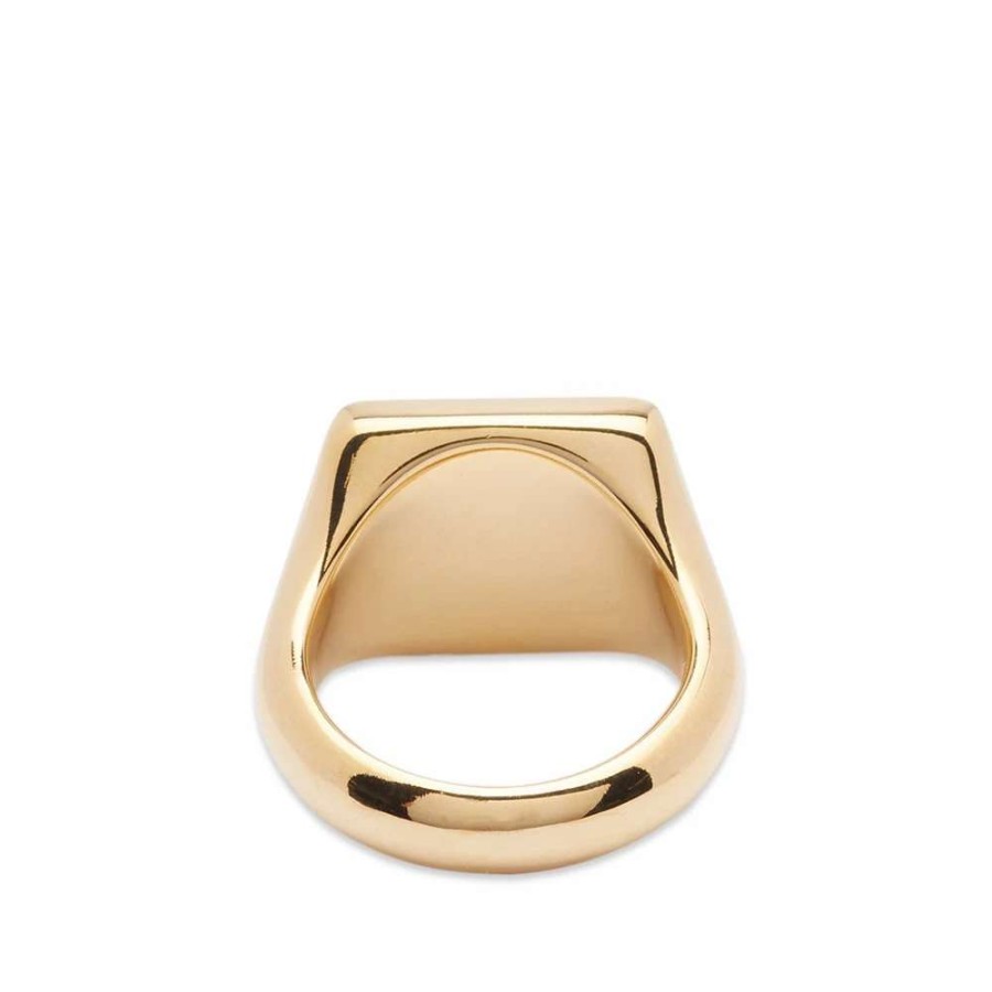 Accessories * | A.P.C. A Plaque Signet Ring