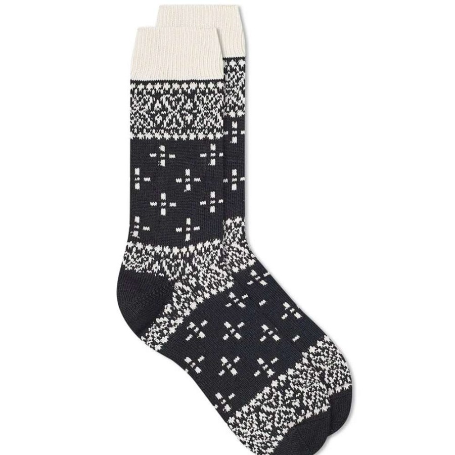 Accessories * | Rototo Bandana Pattern Crew Sock