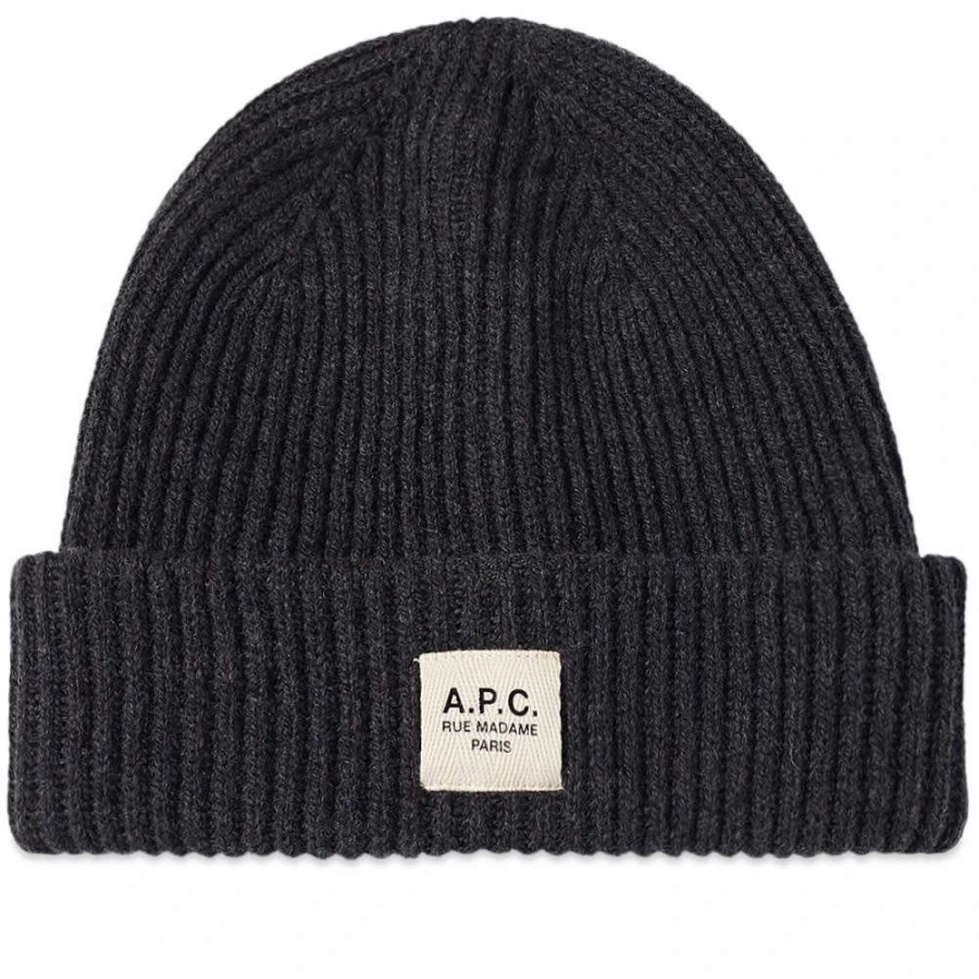 Accessories * | A.P.C. James Ribbed Beanie