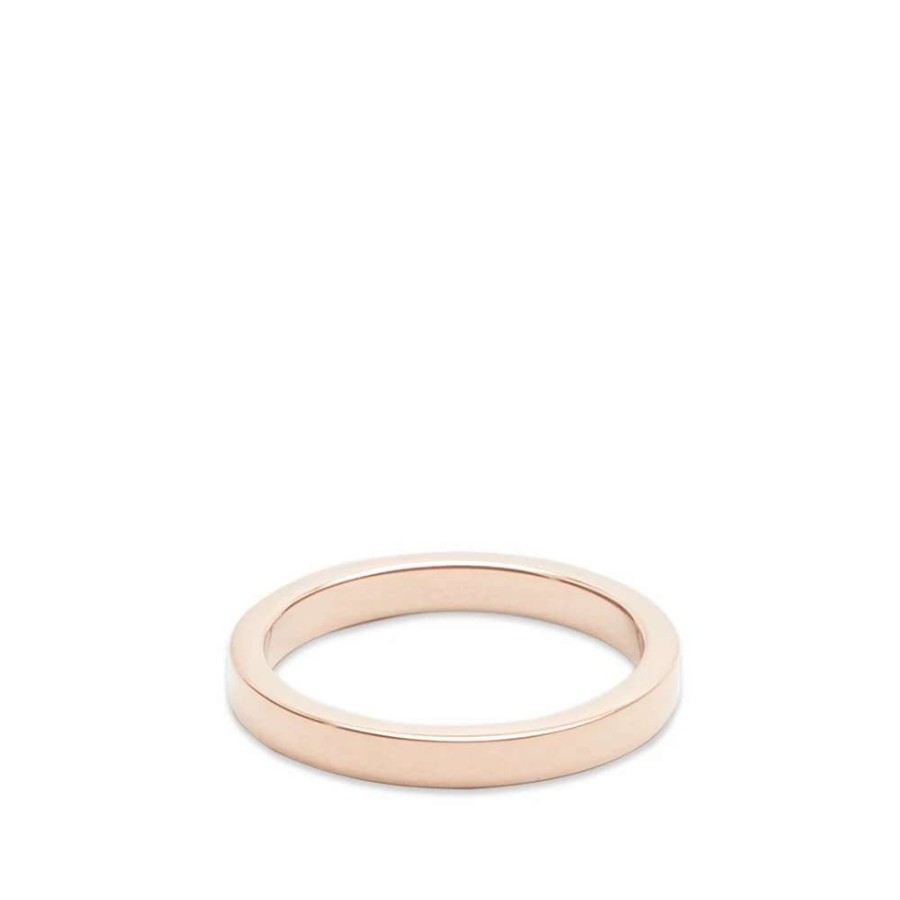 Accessories * | Maison Margiela Text Logo Slim Band Ring