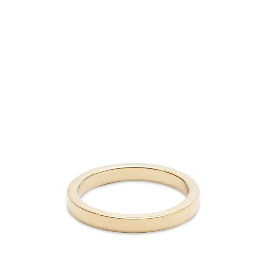 Accessories * | Maison Margiela Text Logo Slim Band Ring