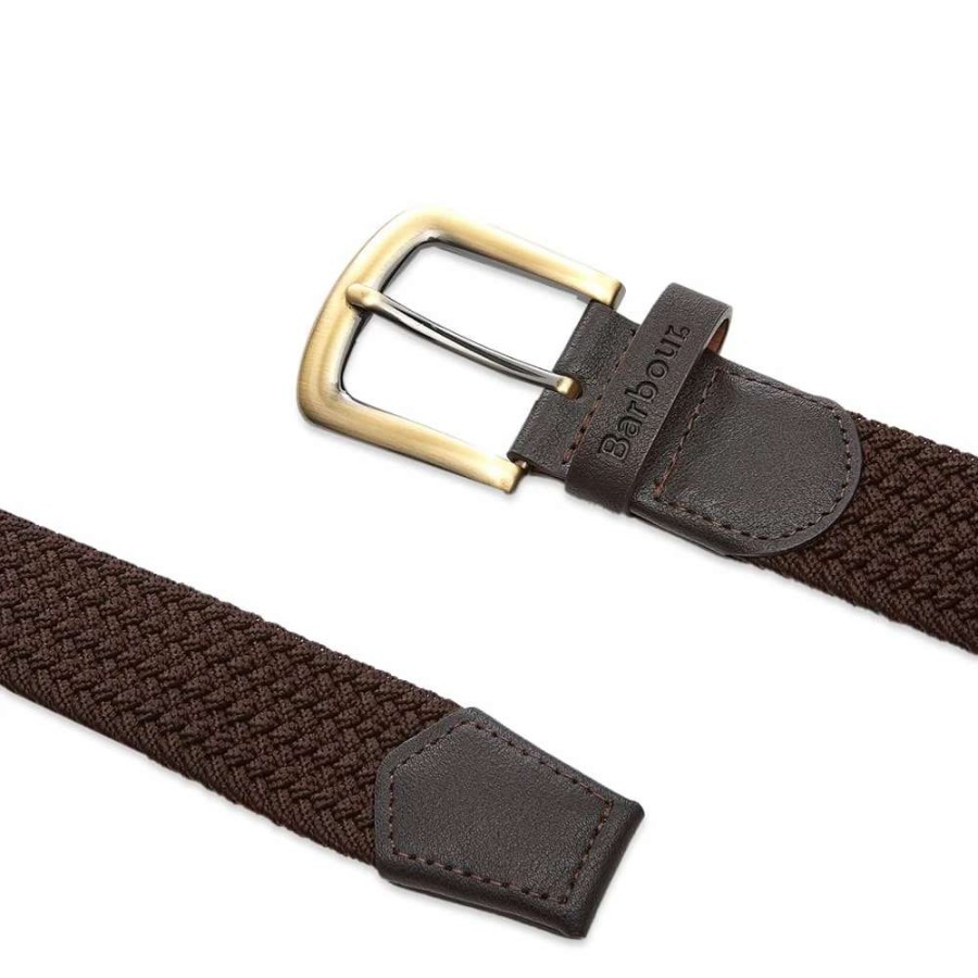 Accessories * | Barbour Stretch Webbing Leather Belt