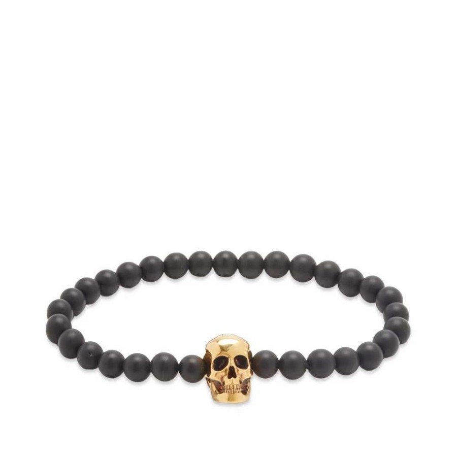 Accessories * | Alexander Mcqueen Skull Beaded Bracelet