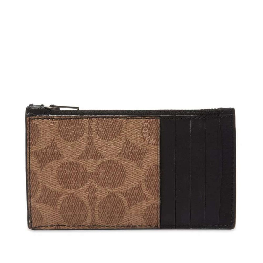 Accessories * | Coach Signature Zip Card Case