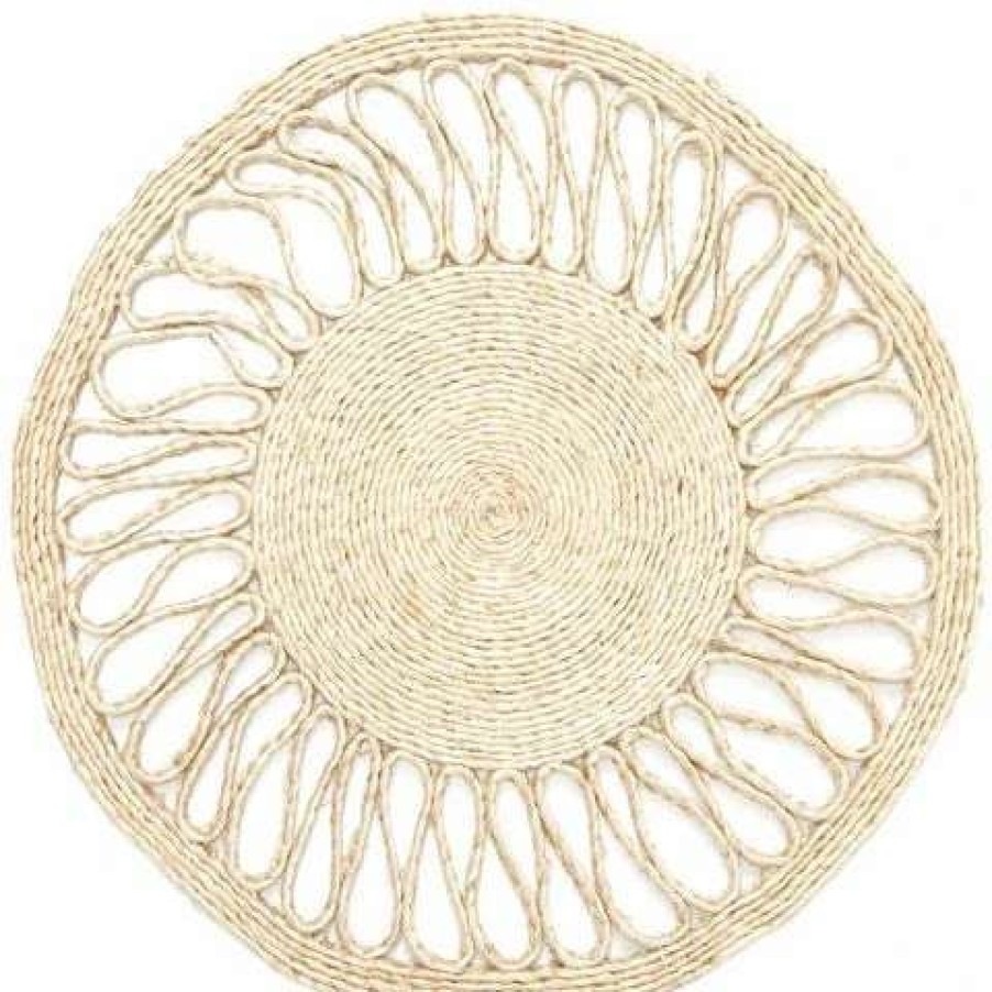 Table Accessories * | Carnival Handmade Jute Sun Placemat Natural 35Cm