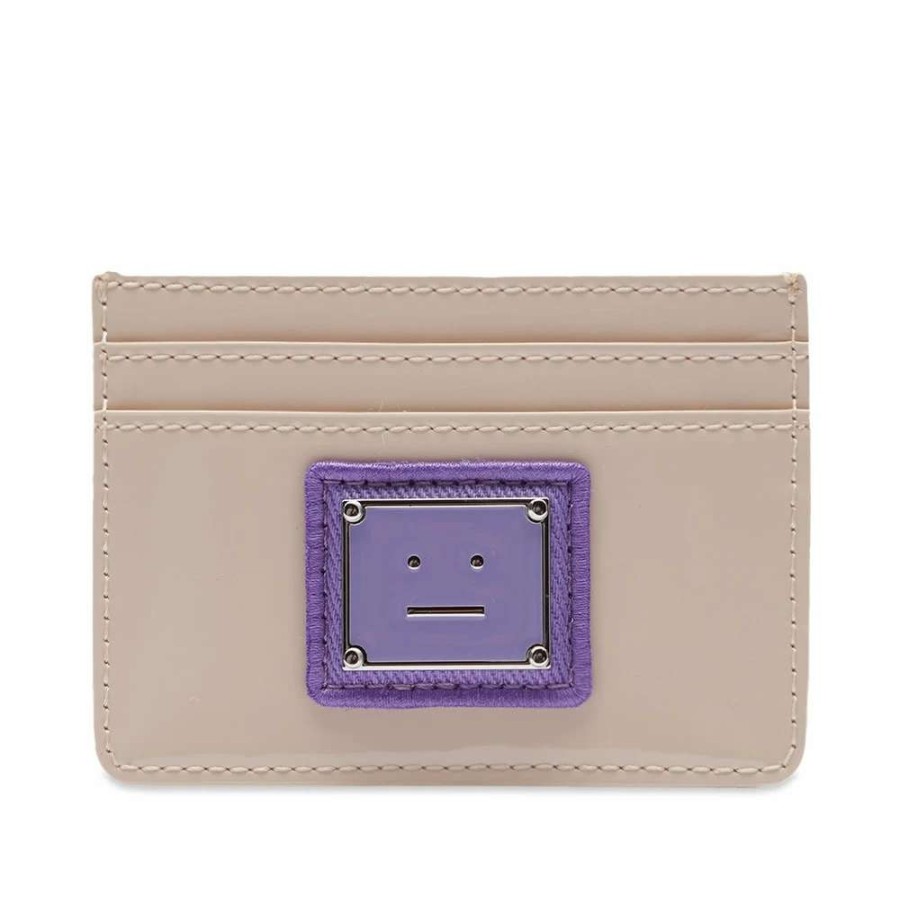 Accessories * | Acne Studios Apika Patent Face Plaque Card Holder