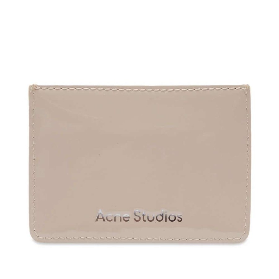 Accessories * | Acne Studios Apika Patent Face Plaque Card Holder