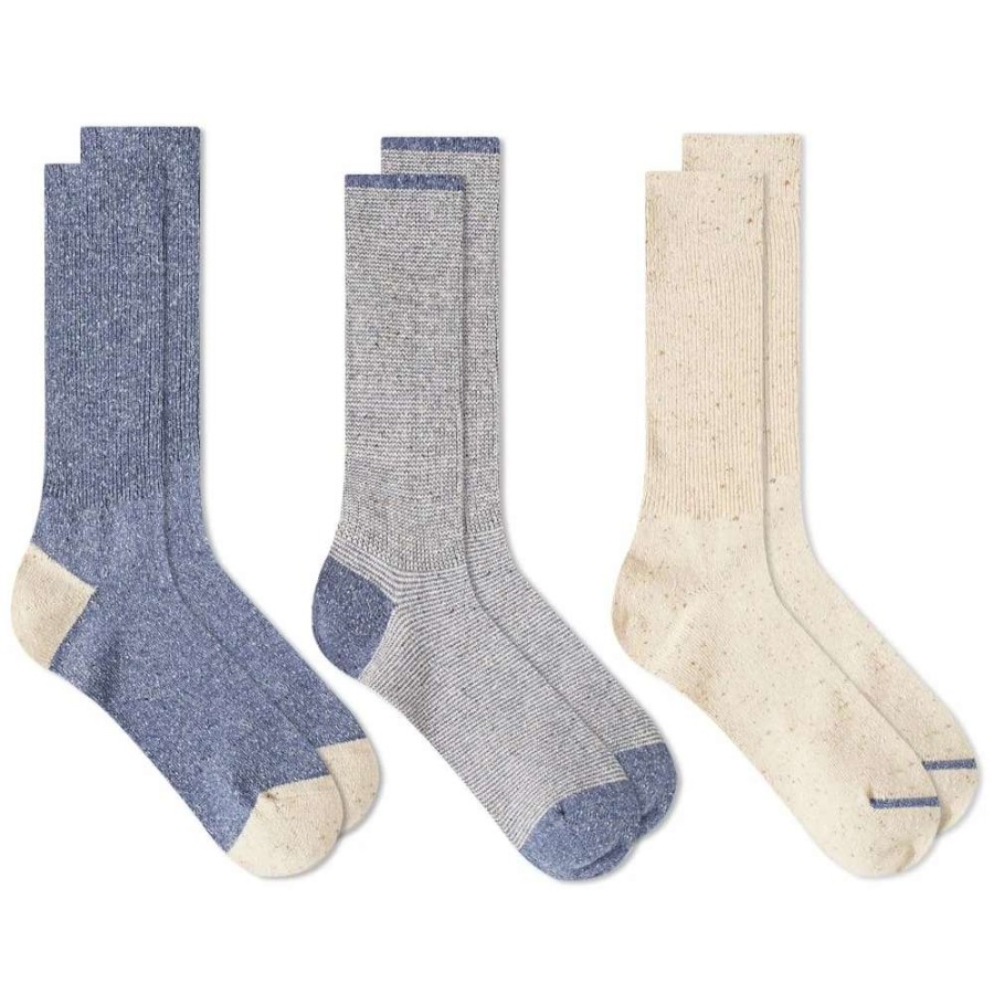 Accessories * | Anonymous Ism Nep Yarn Rib Crew Sock 3 Pack