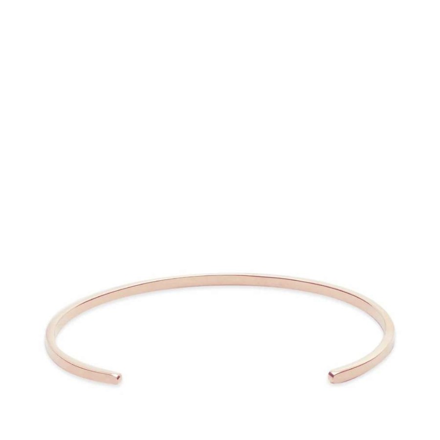 Accessories * | Maison Margiela Slim Text Logo Bangle