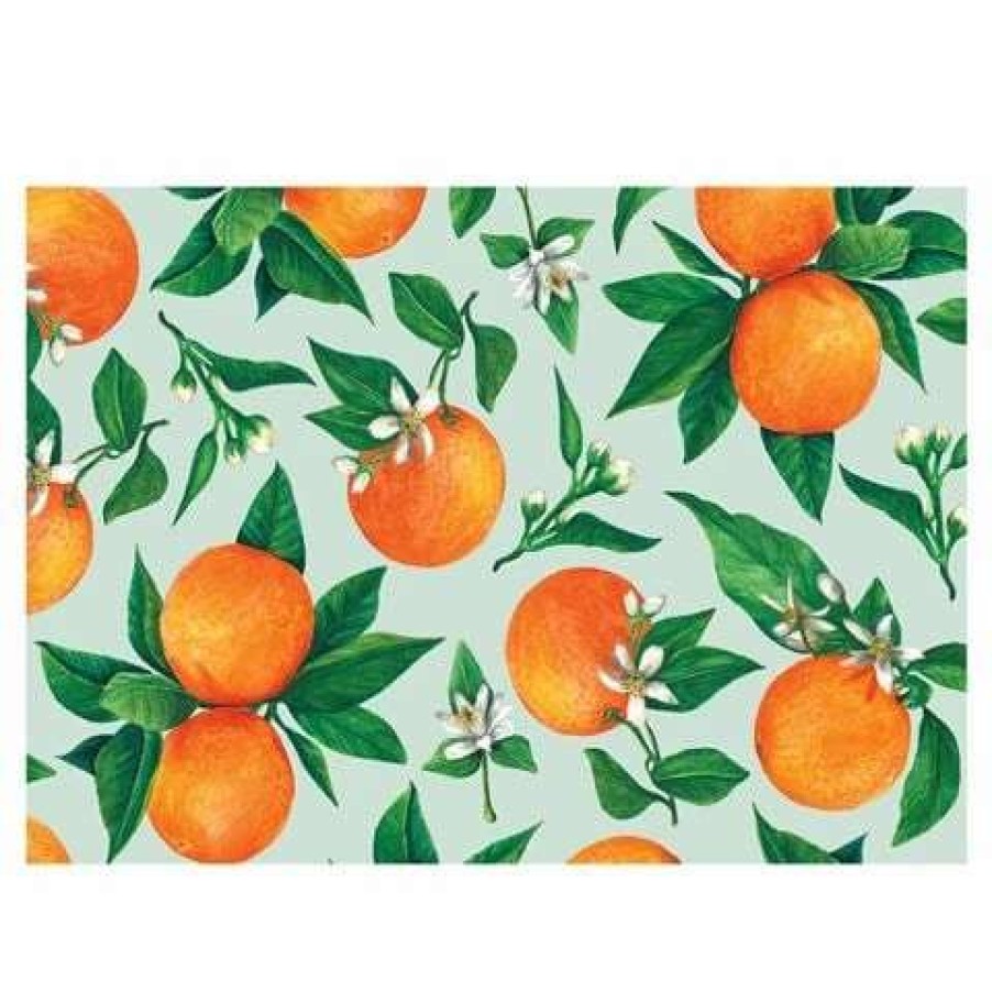 Table Accessories * | Hester & Cook Placemats Orange Orchard Set 24Pce