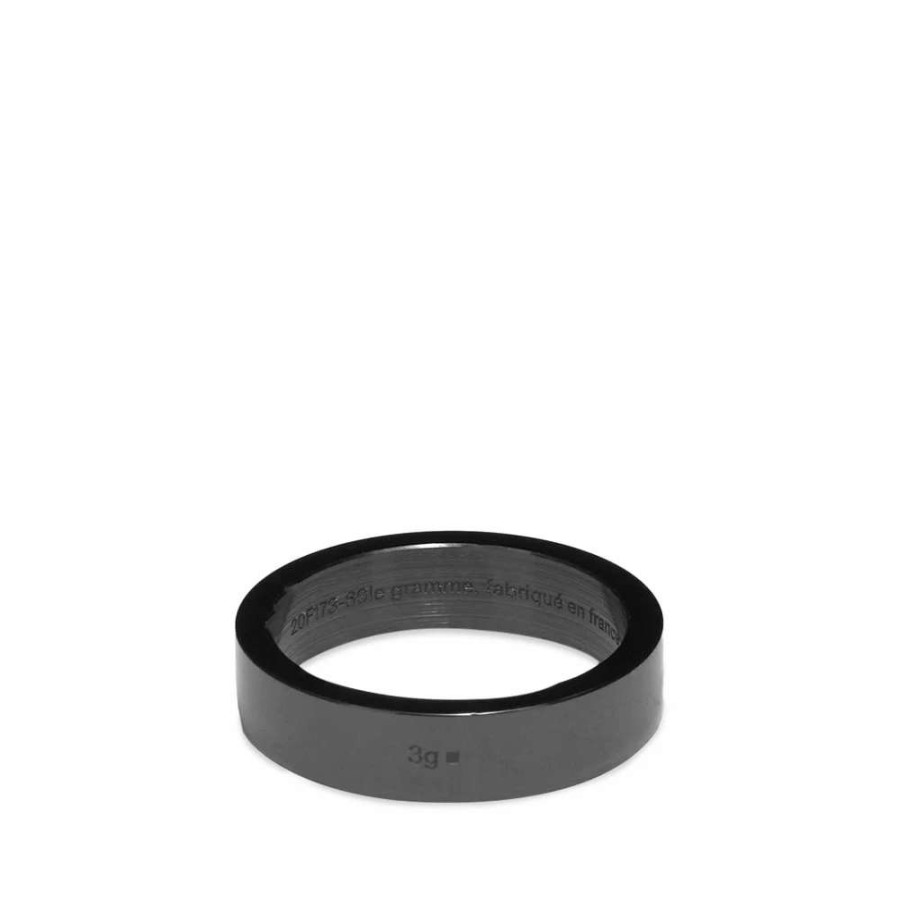 Accessories * | Le Gramme 3G Polished Ceramic Ring