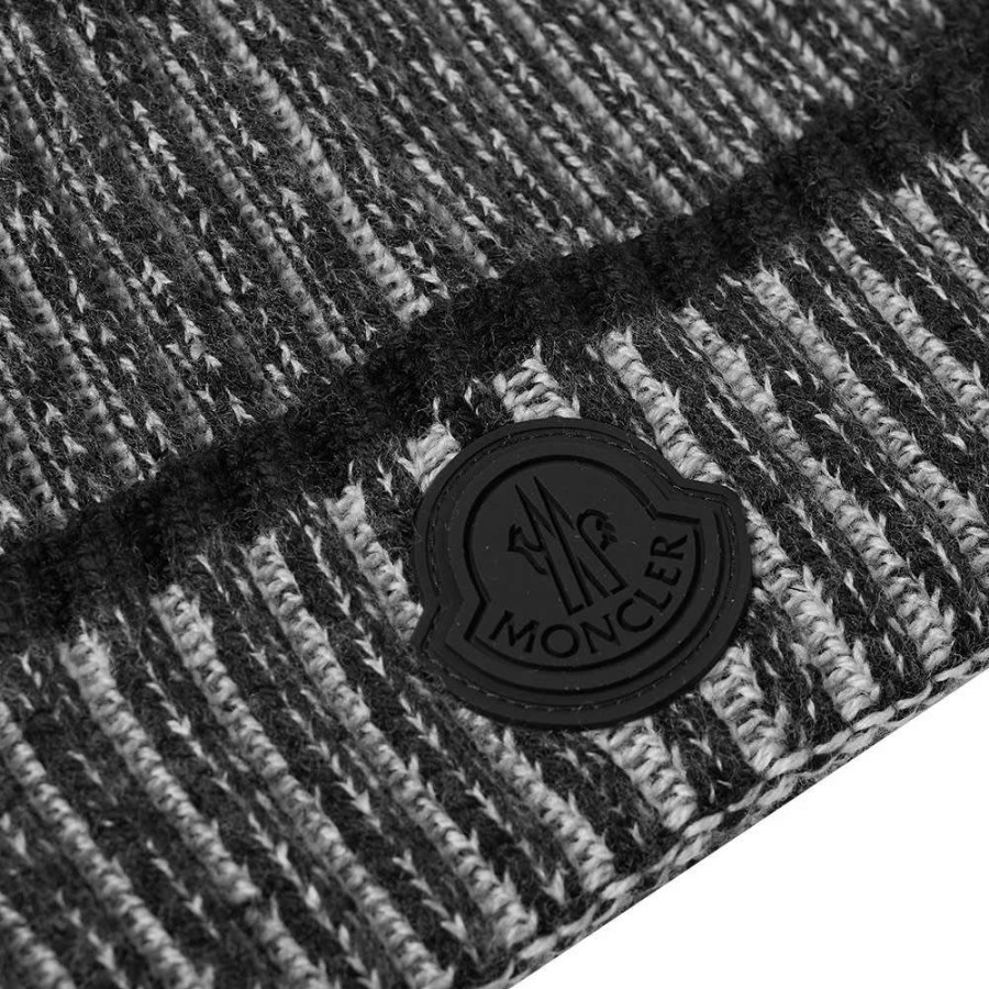 Accessories * | Moncler Cable Marl Knit Beanie