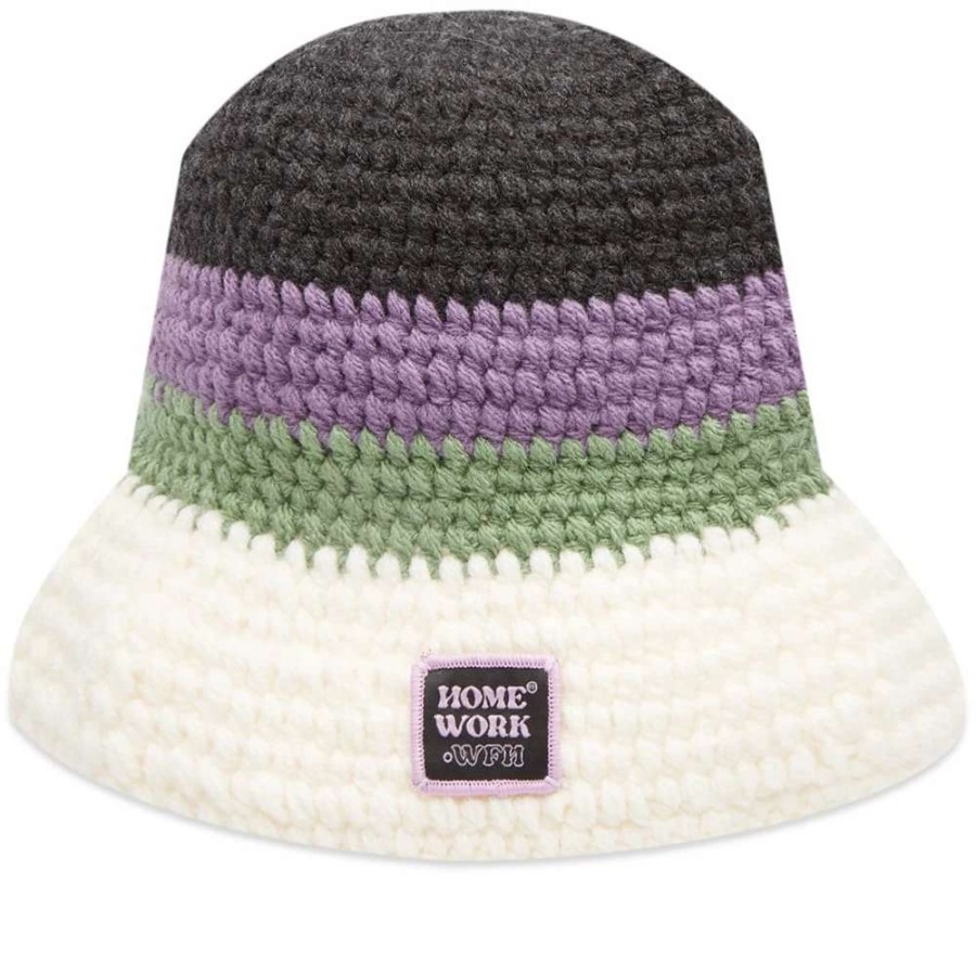 Accessories * | Homework Hand Knitted Bucket Hat