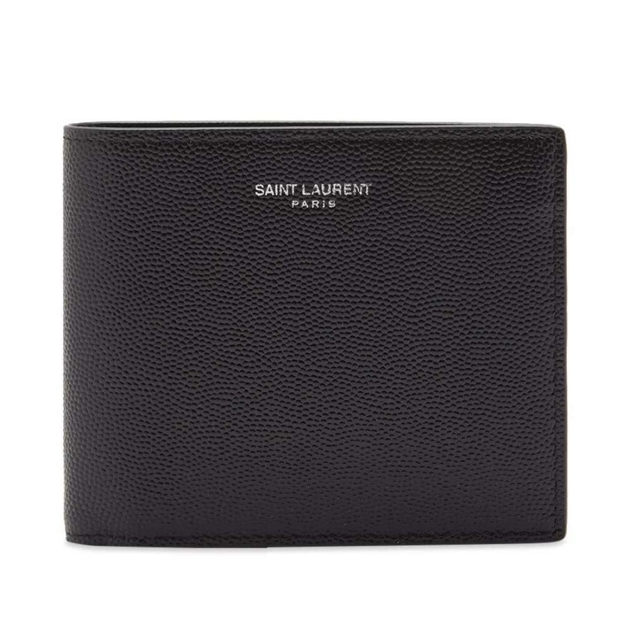 Accessories * | Saint Laurent Logo Grain Billfold Wallet