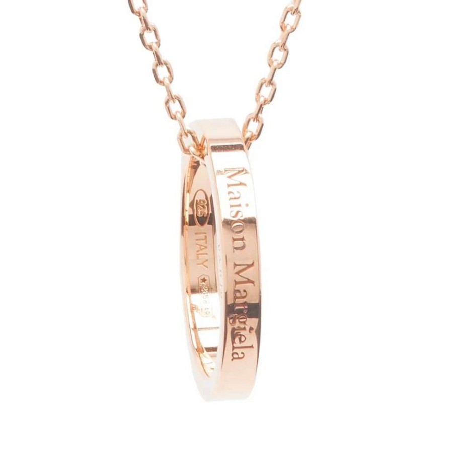 Accessories * | Maison Margiela Logo Ring Necklace