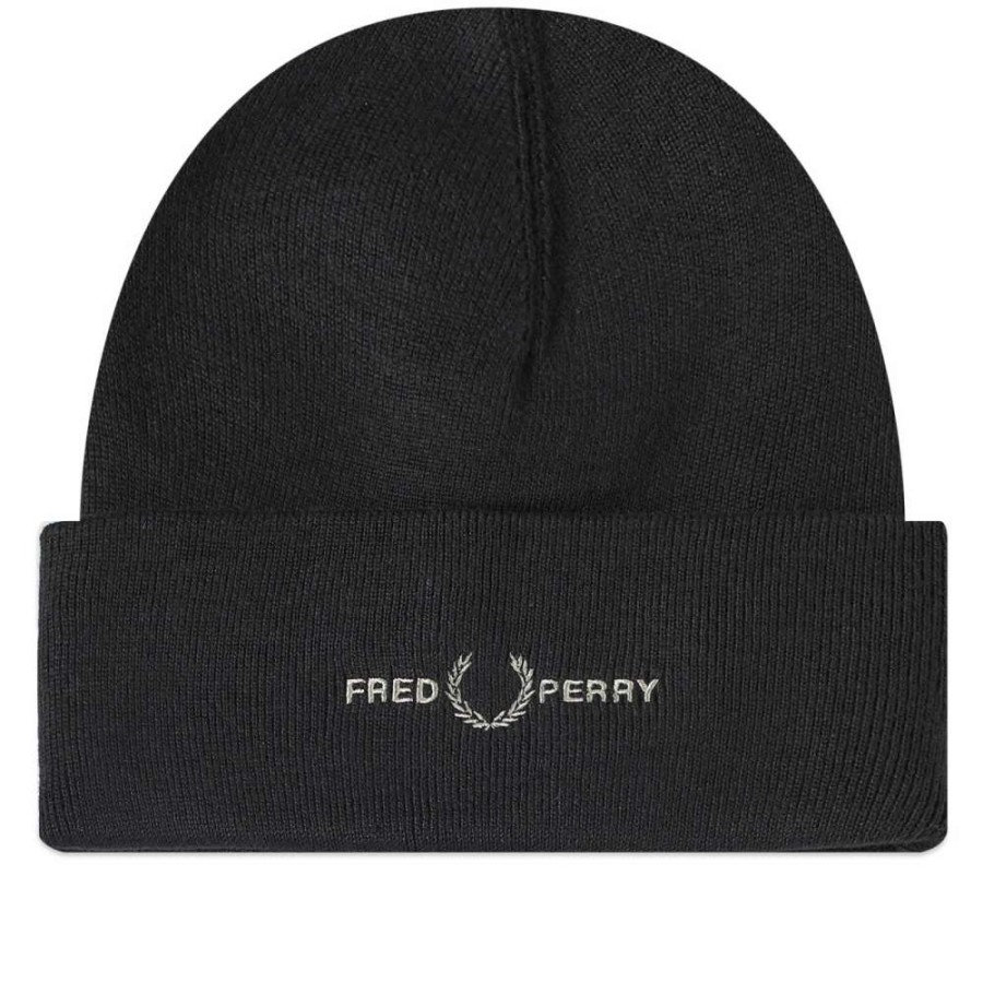 Accessories * | Fred Perry Logo Beanie