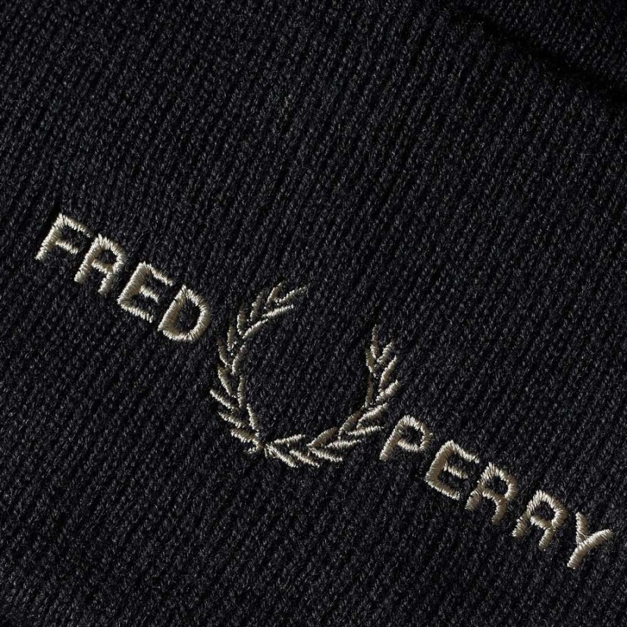 Accessories * | Fred Perry Logo Beanie