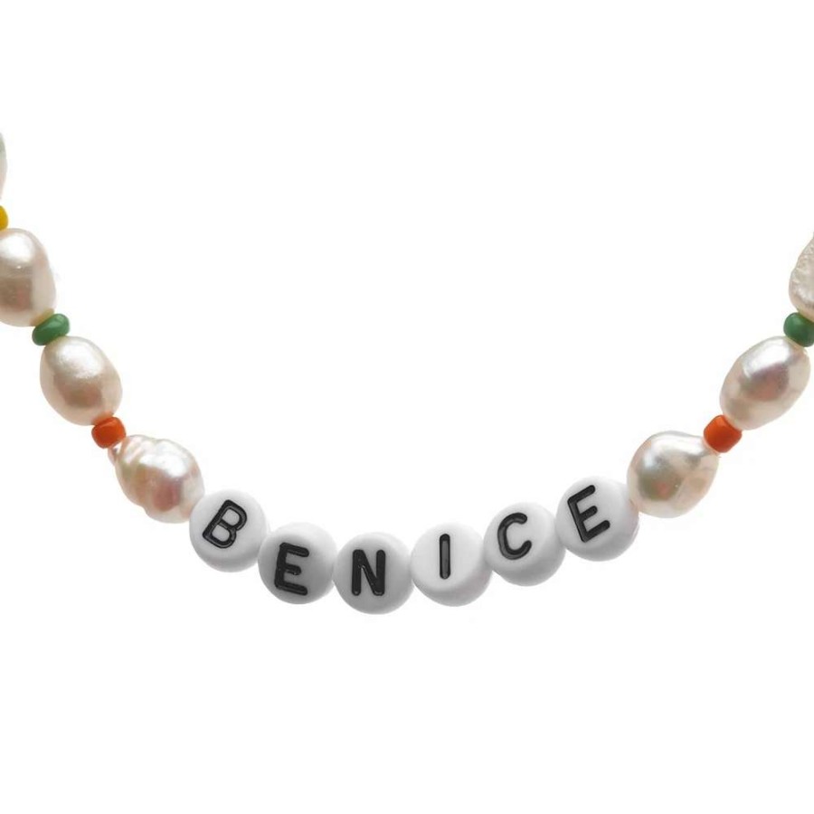 Accessories * | Sporty & Rich Be Nice Pearl & Bead Necklace