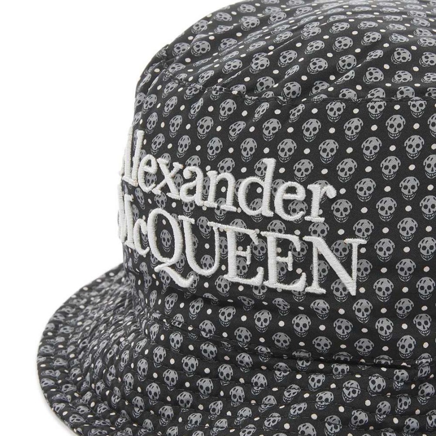 Accessories * | Alexander Mcqueen Polka Dots Skulls Bucket Hat