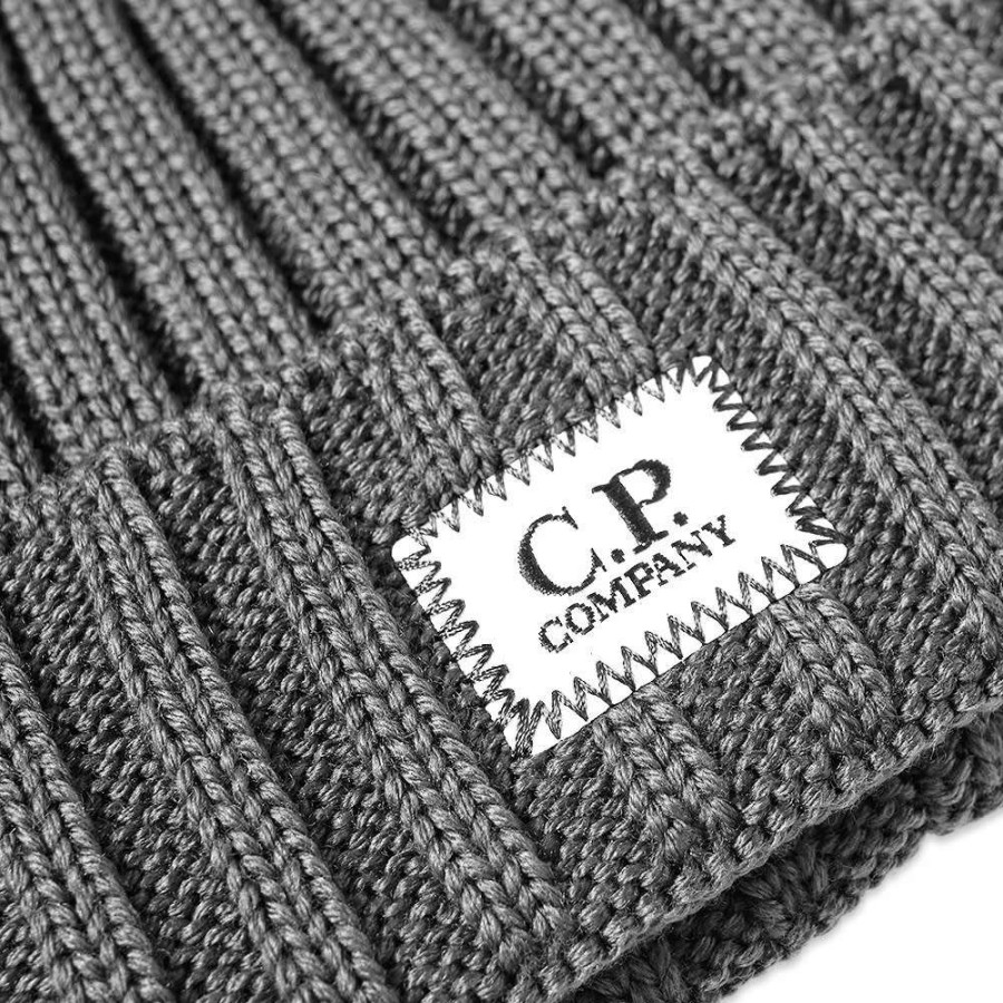 Accessories * | C.P. Company Patch Logo Beanie