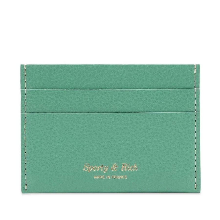 Accessories * | Sporty & Rich Grained Leather Card Holder