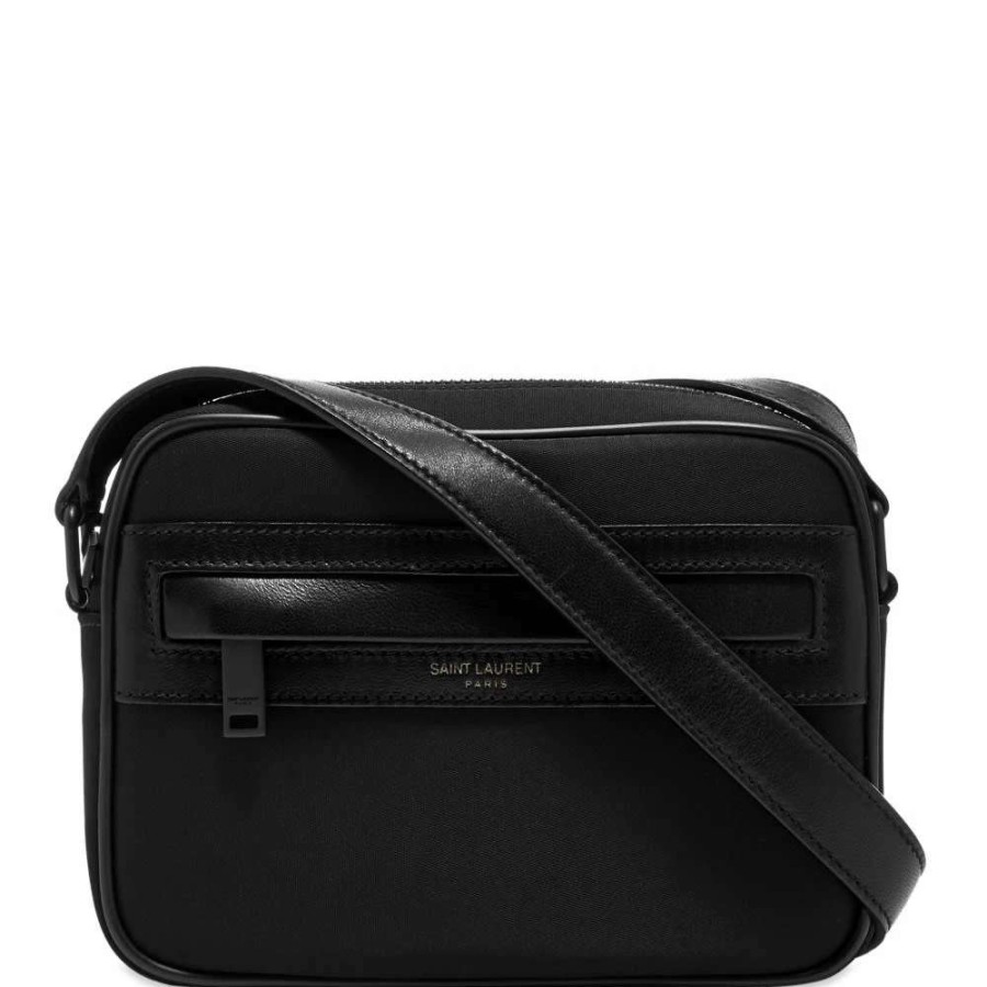 Accessories * | Saint Laurent Canvas And Leather Shoulder Bag