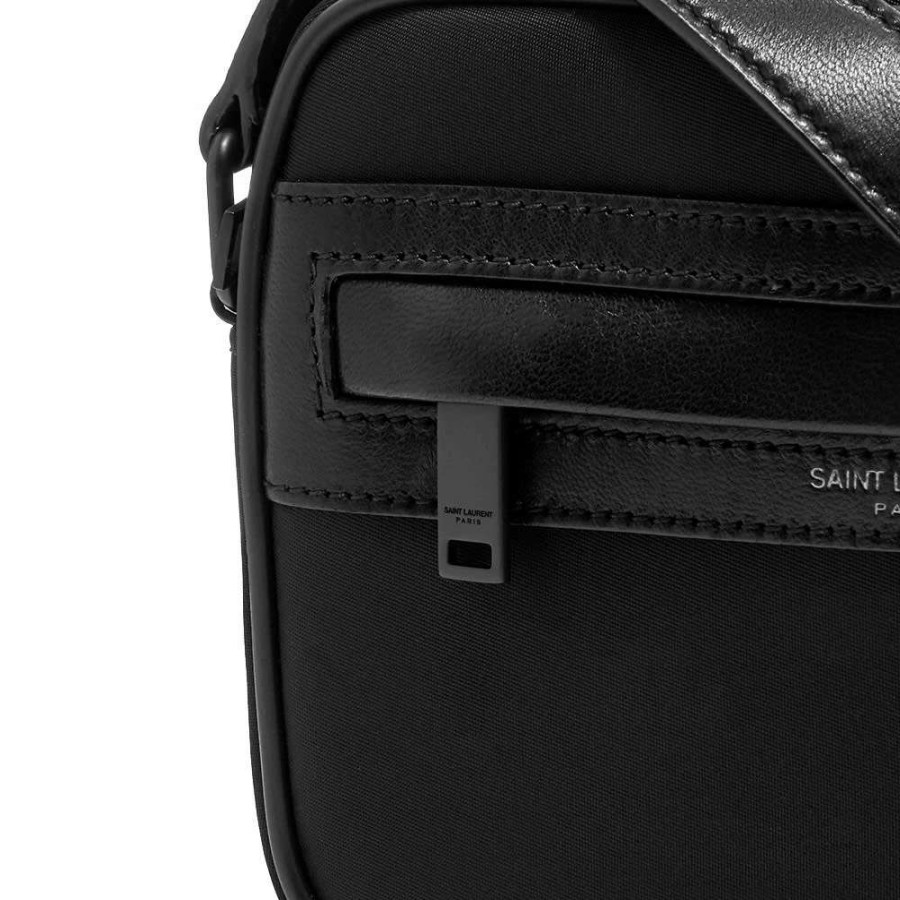 Accessories * | Saint Laurent Canvas And Leather Shoulder Bag