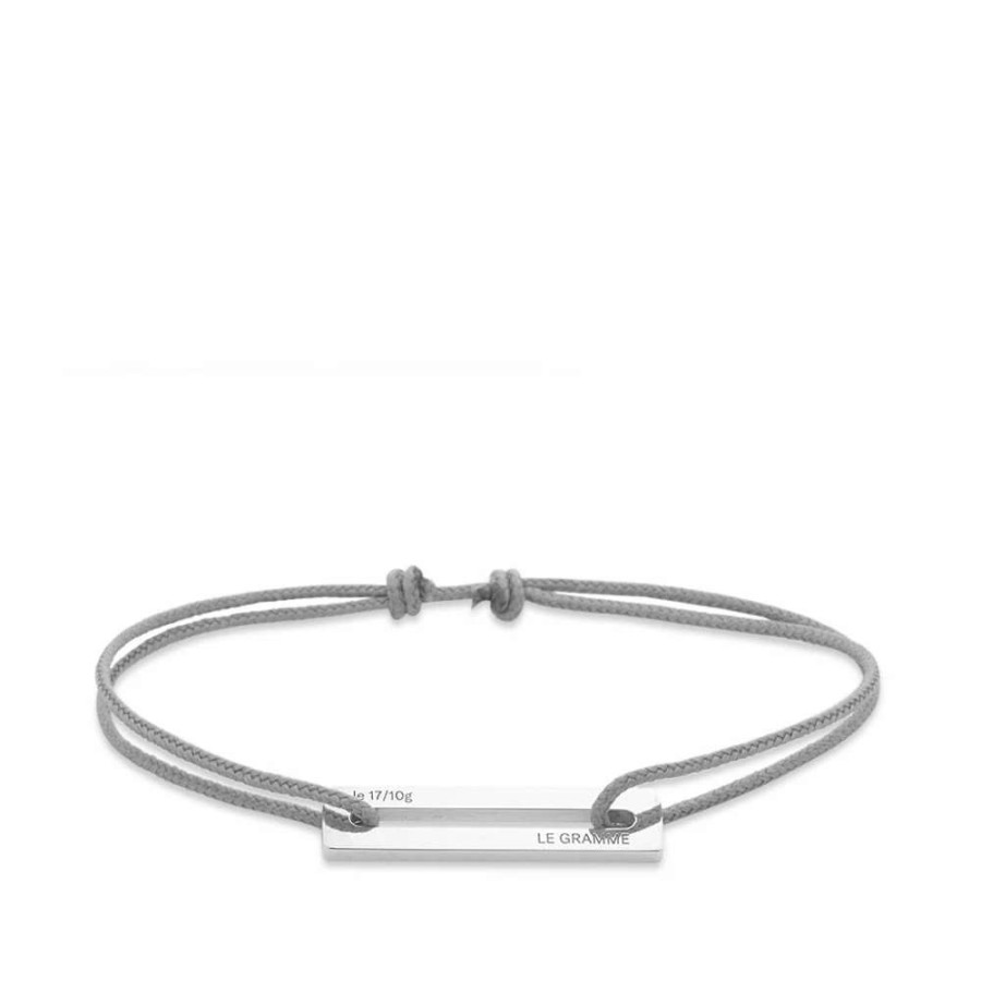 Accessories * | Le Gramme 17/10 Cord Bracelet