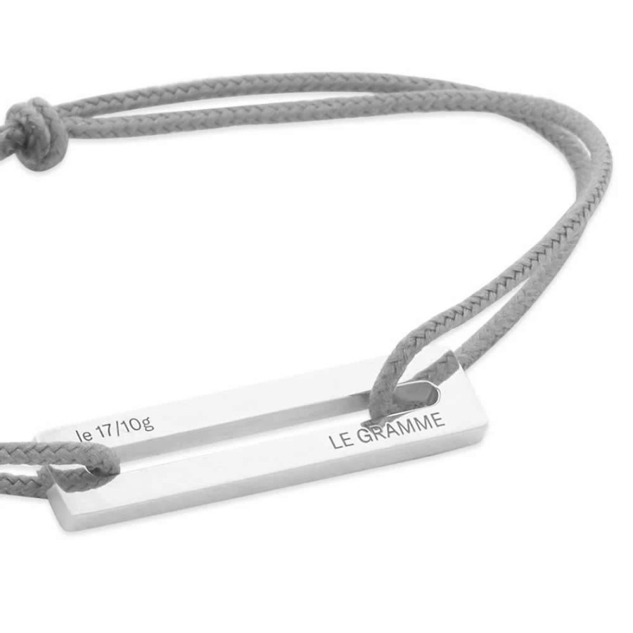 Accessories * | Le Gramme 17/10 Cord Bracelet