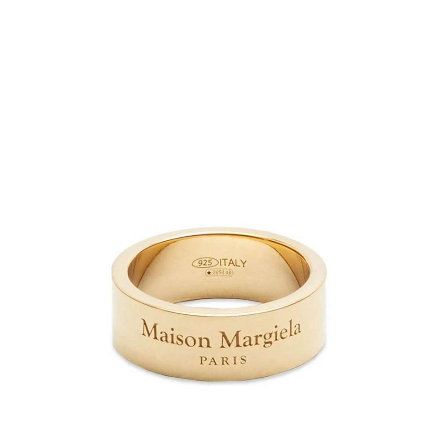 Accessories * | Maison Margiela Text Logo Band Ring