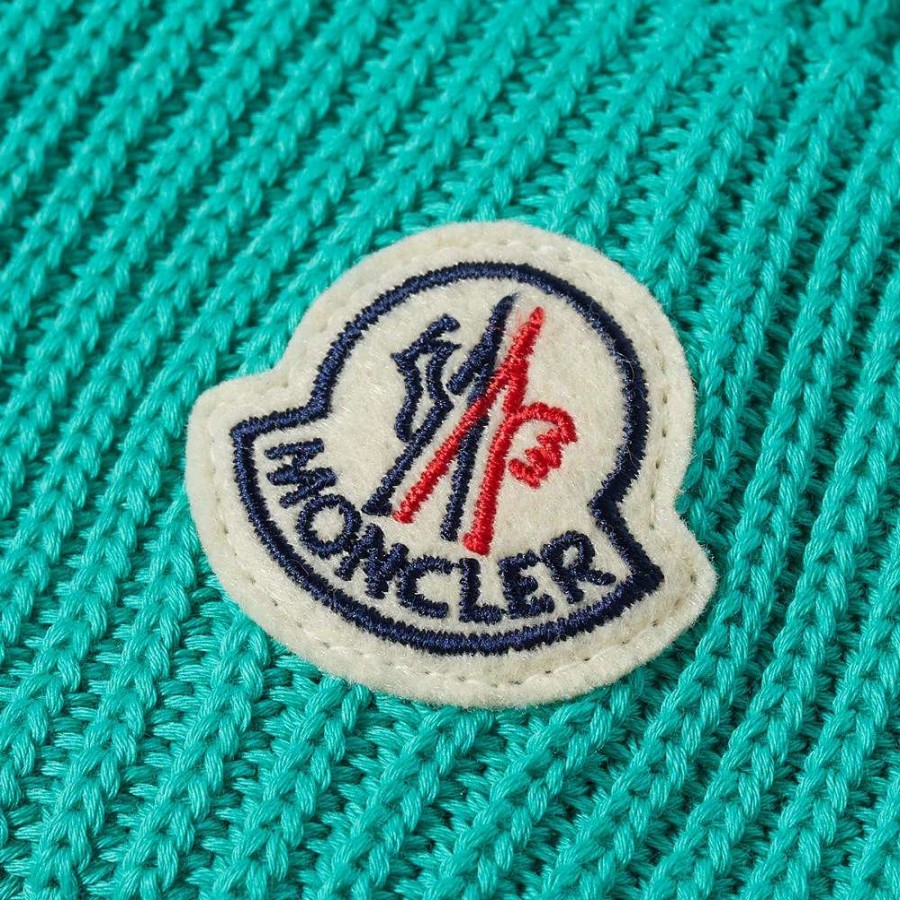 Accessories * | Moncler Logo Cotton Beanie