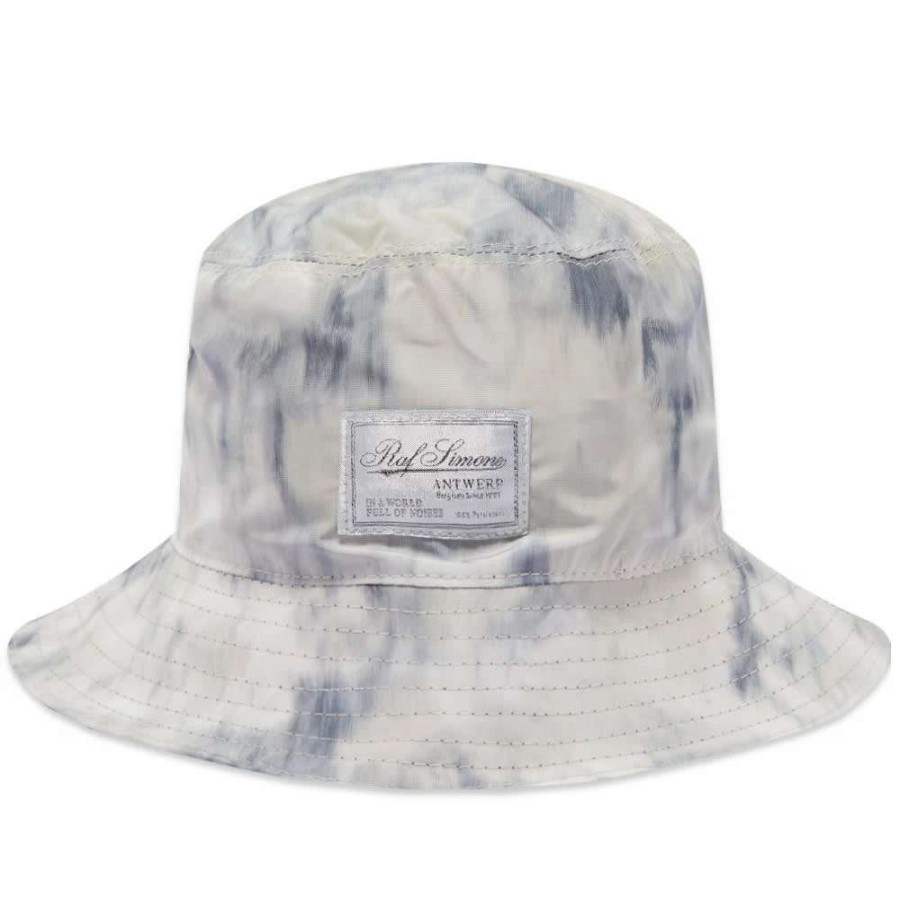 Accessories * | Raf Simons Jaquard Patch Logo Bucket Hat