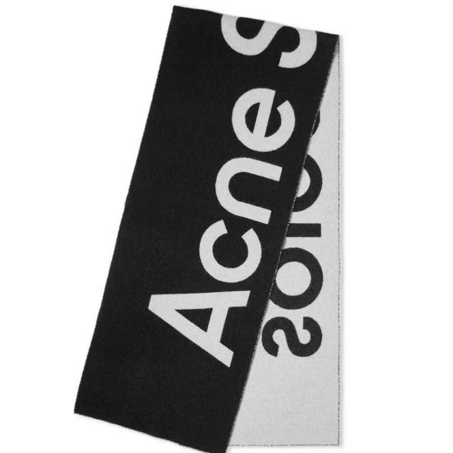 Accessories * | Acne Studios Toronty Logo Contrast Recycled Scarf