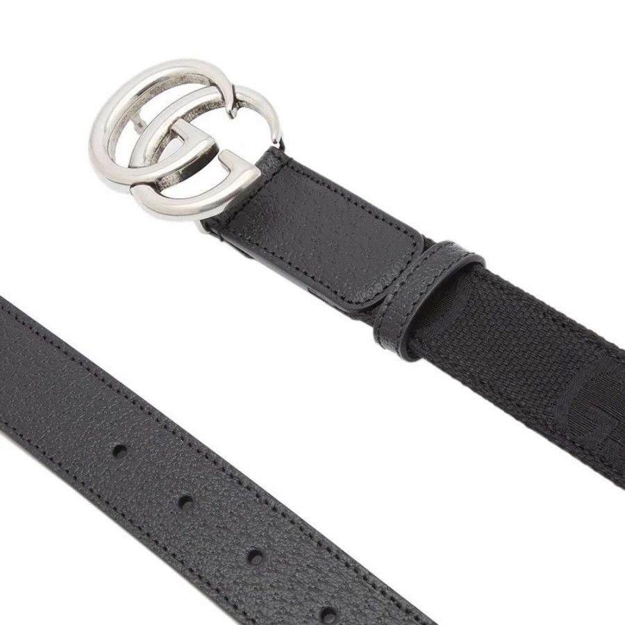 Accessories * | Gucci Medium Gg Leather Belt