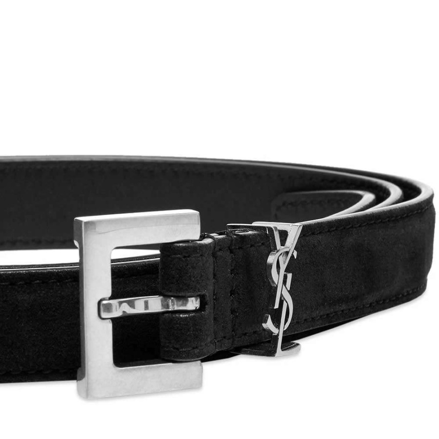 Accessories * | Saint Laurent Ysl Metal Logo Belt