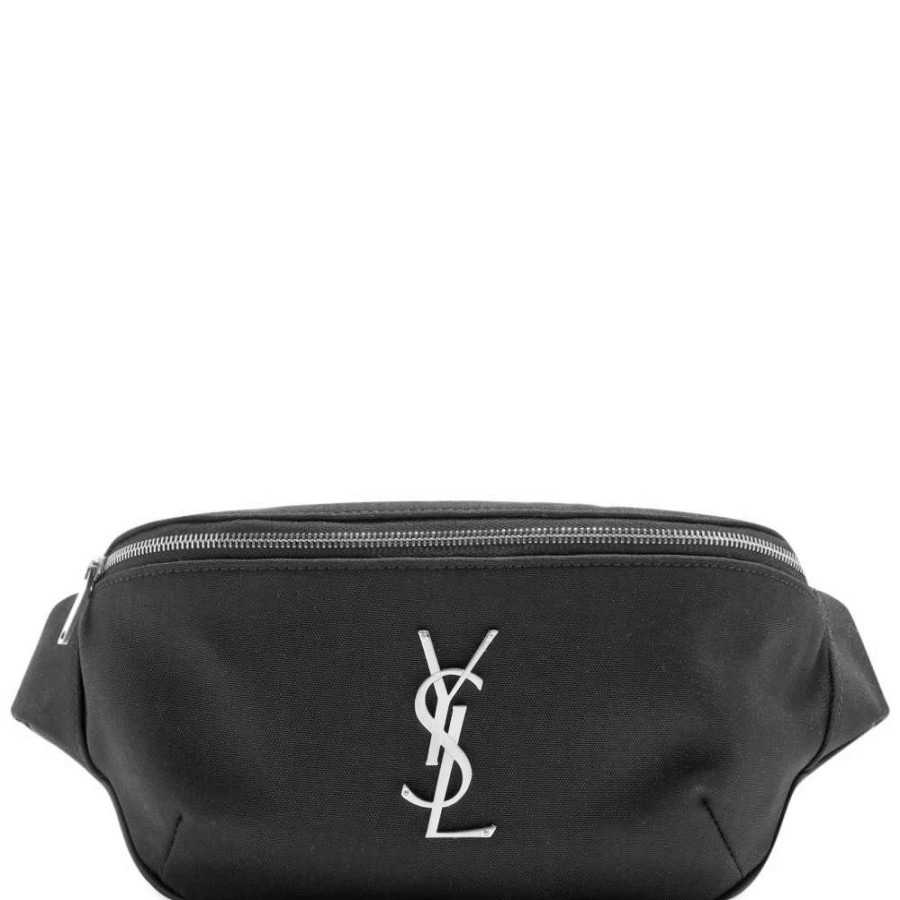 Accessories * | Saint Laurent Logo Canvas Waist Bag