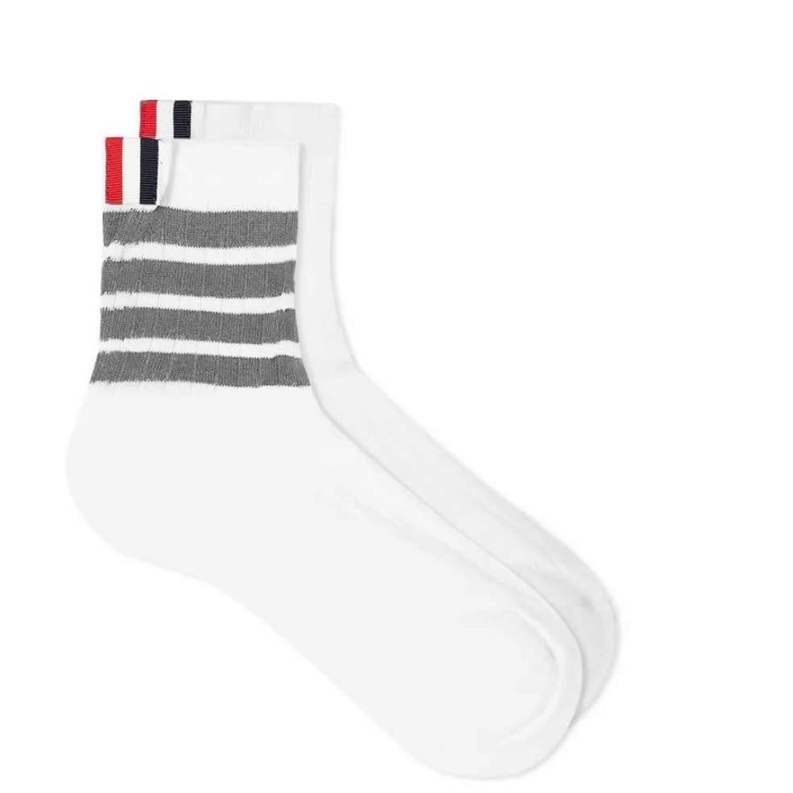 Accessories * | Thom Browne Four Bar Ankle Sock