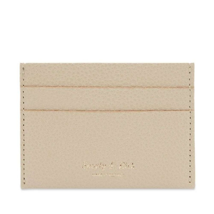 Accessories * | Sporty & Rich Grained Leather Card Holder