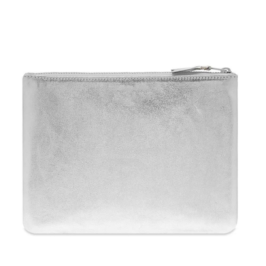 Accessories * | Comme Des Garcons Wallet Comme Des Garcons Sa5100G Silver Wallet