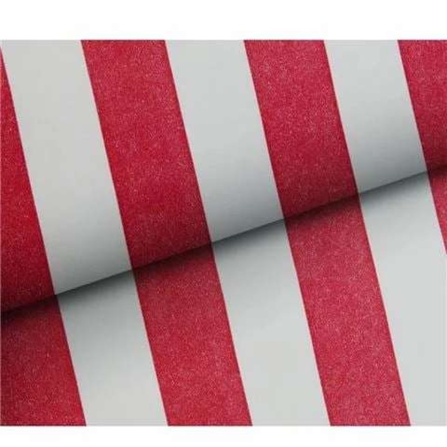 Gift Wrapping & Cards * | Vandoros Wrapping Paper Pavillion Stripe Red/White 76Cm X 2.5M