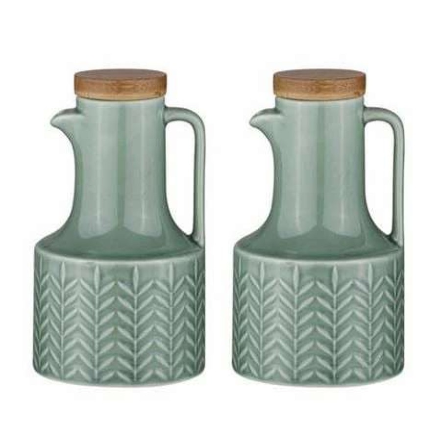 Table Accessories * | Ladelle Heath Oil & Vinegar Jade Set 2Pce