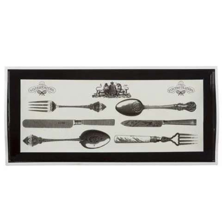 Table Accessories * | Whitelaw & Newton Cutlery Sandwich Tray Black