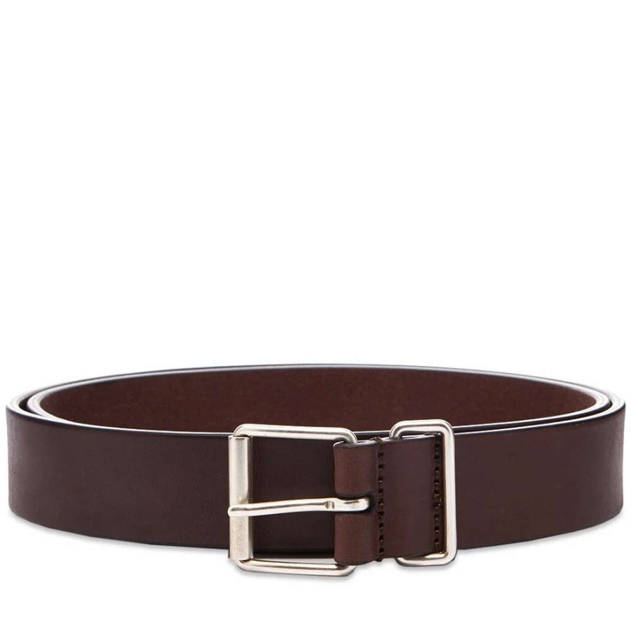 Accessories * | Andersons Anderson'S Slim Leather Belt